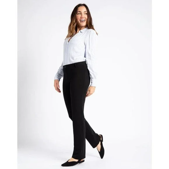 Betabrand | Pants & Jumpsuits | Betabrand Black Dress Work Pant Yoga Pants  Straightleg Classic Small Long | Poshmark